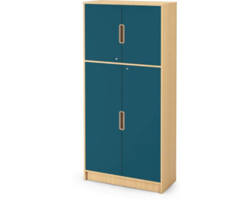 Tall Cabinet 92 with doors Z - Type A - Emerald blue
