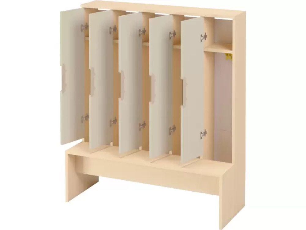 Doors with handle for cloakroom Vita 5 - Sand
