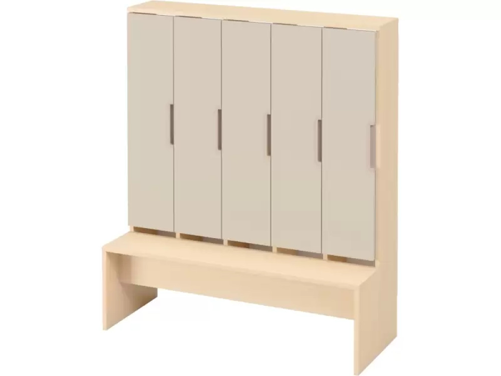 Doors with handle for cloakroom Vita 5 - Sand