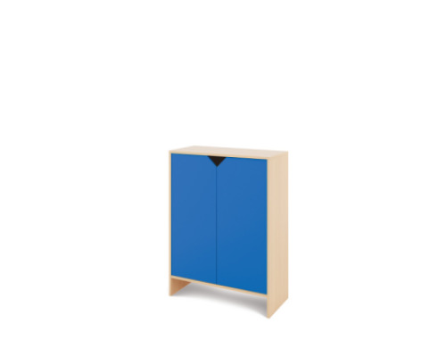 Storage Unit X with shelves + doors - Blue