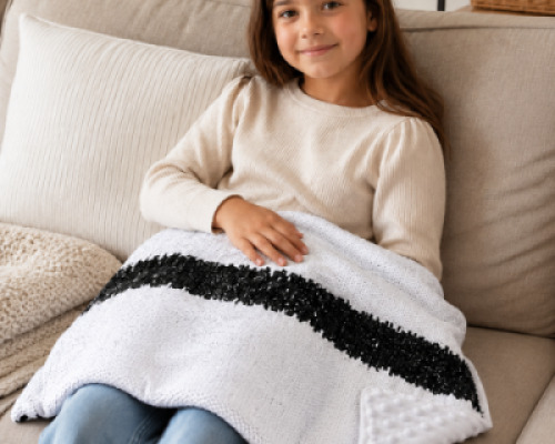 3kg Weighted Sequin Lap Pad – Black and white