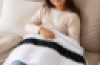 3kg Weighted Sequin Lap Pad – Black and white