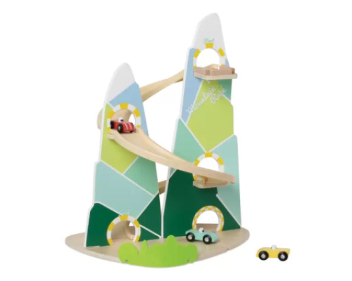 Roller coaster. Wooden play track