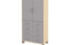 High wardrobe with drawers and doors. Grey. Fresh Collection