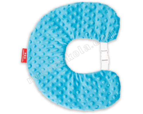 Weighted collar - size L, turquoise, teddy bear-patterned