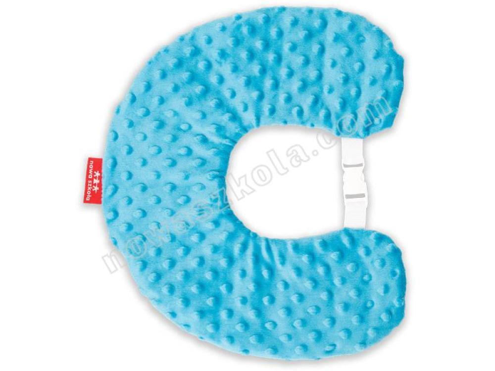 Weighted collar - size L, turquoise, teddy bear-patterned