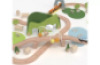 Nature. Wooden train