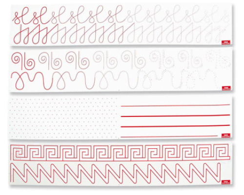 Graphomotor tiles Set 3 ? red