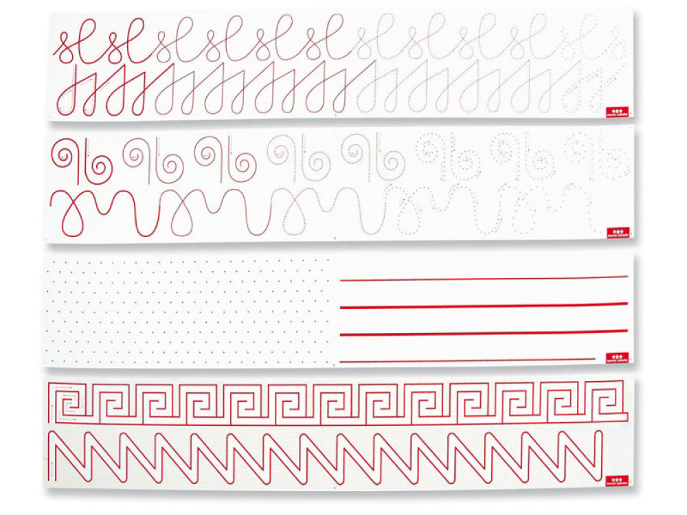 Graphomotor tiles Set 3 ? red