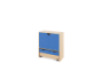 Storage Unit L with shelves + doors & container - Blue