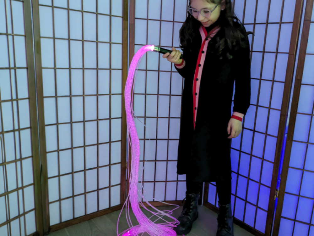 Fibre Optic Wand with Tails 1.5m