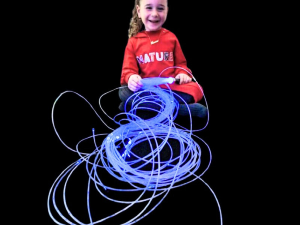 Fibre Optic Wand with Tails 1.5m