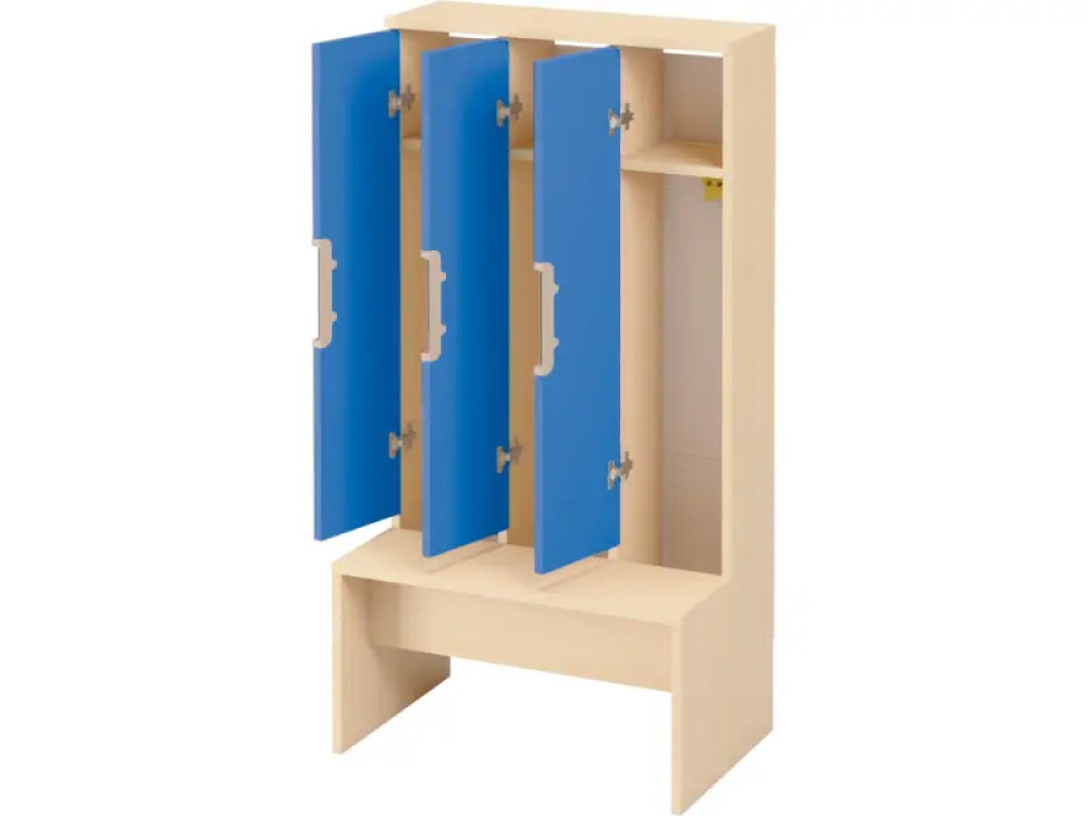 Doors with handle for cloakroom Vita 3 - Azure Blue