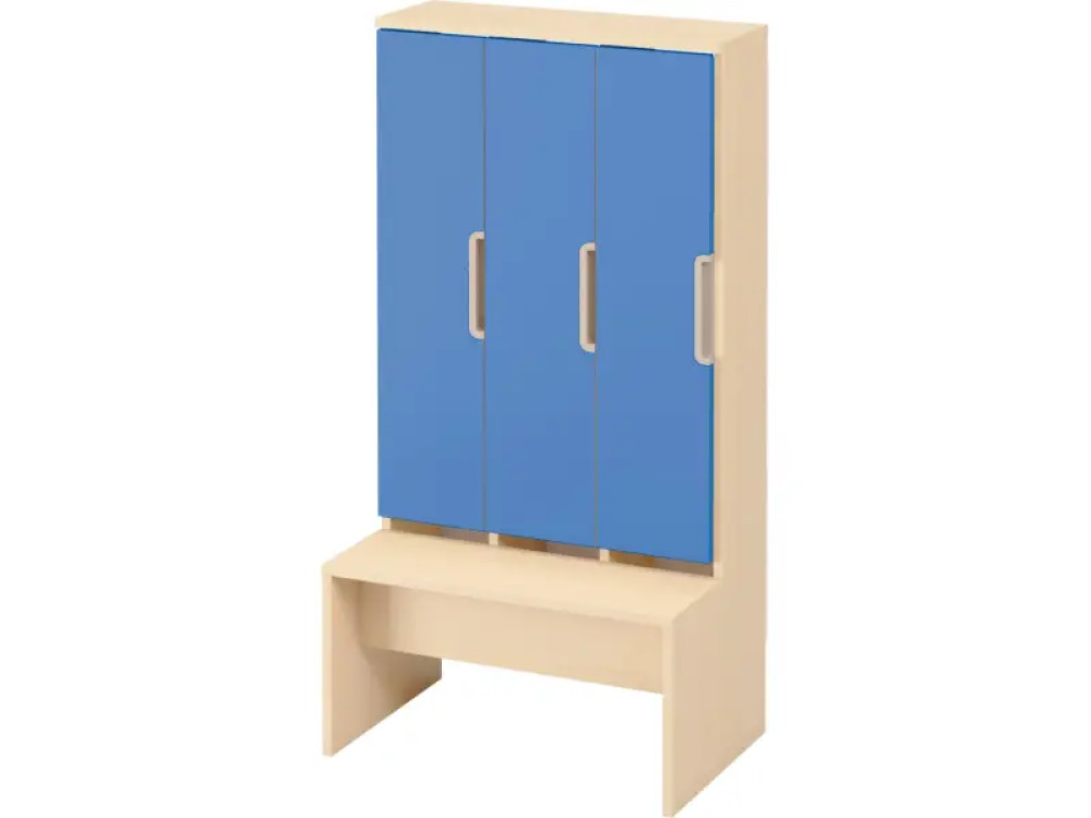 Doors with handle for cloakroom Vita 3 - Azure Blue