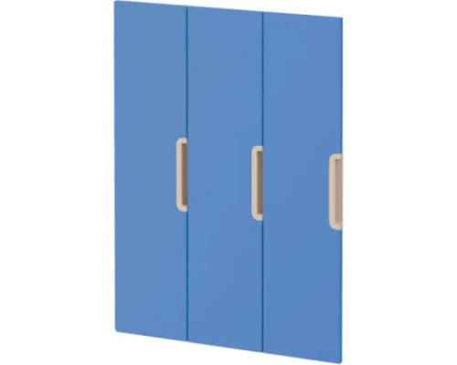 Doors with handle for cloakroom Vita 3 - Azure Blue