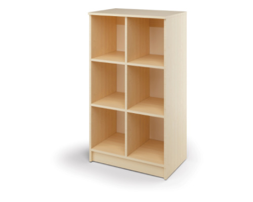 Cubo tall cabinet 6 for plastic containers. Birch