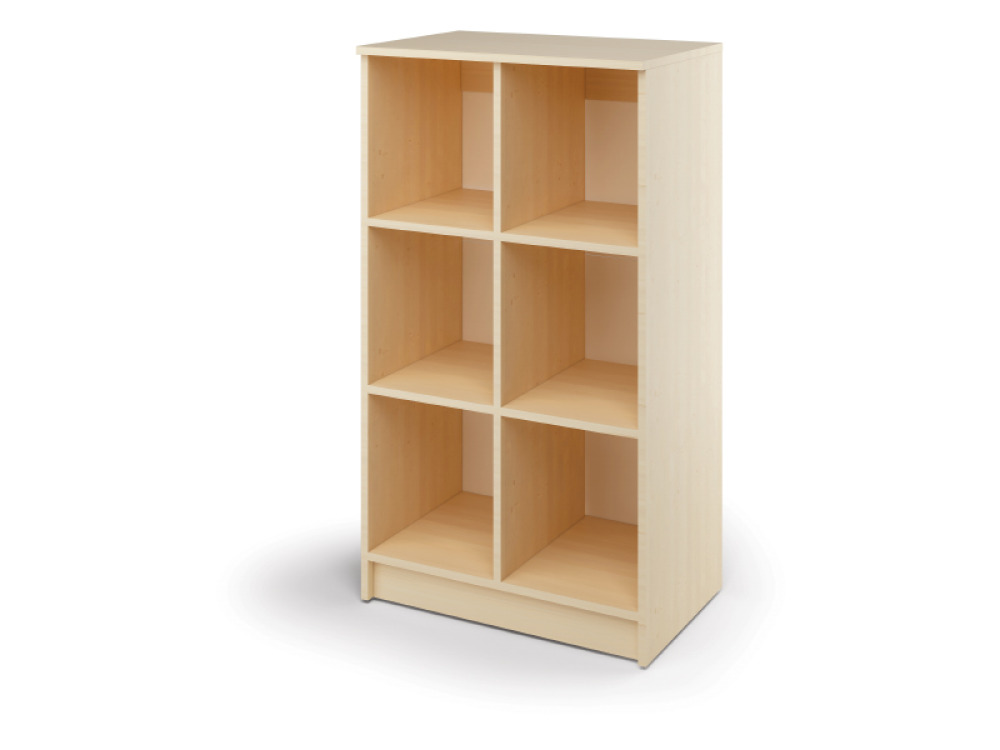 Cubo tall cabinet 6 for plastic containers. Birch
