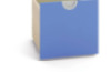 Narrow wheeled box. Azure blue. Cubo collection