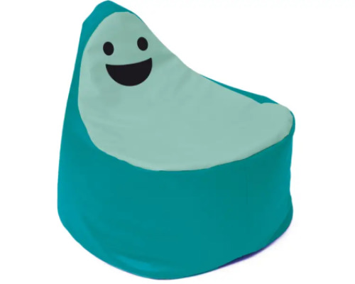 Funny face emerald-mint. Seating cushion