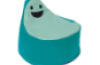 Funny face emerald-mint. Seating cushion