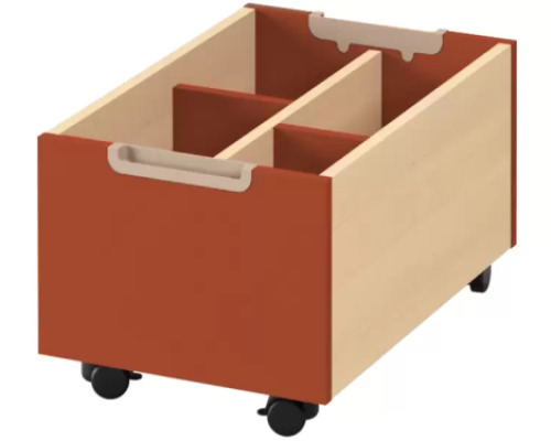 Mobile bookcase - Brick