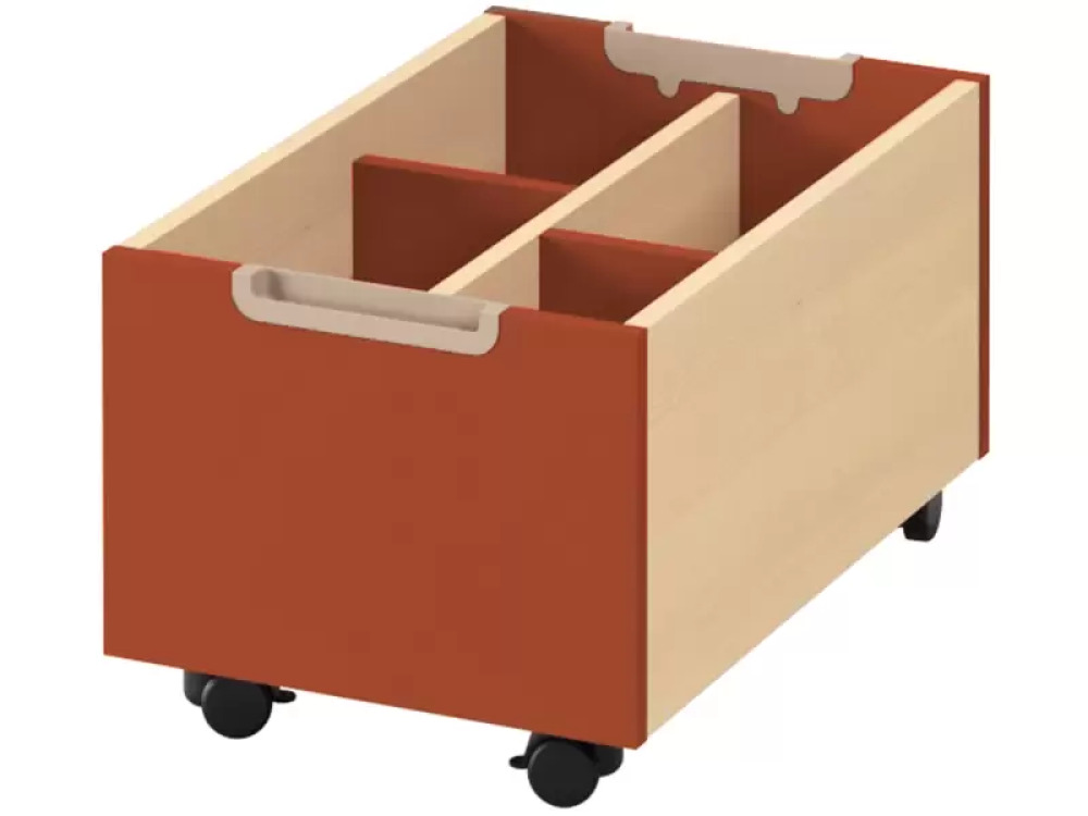 Mobile bookcase - Brick