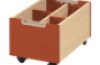 Mobile bookcase - Brick