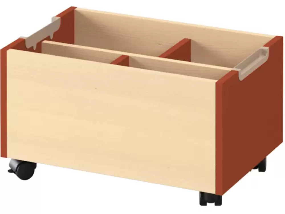 Mobile bookcase - Brick