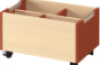 Mobile bookcase - Brick