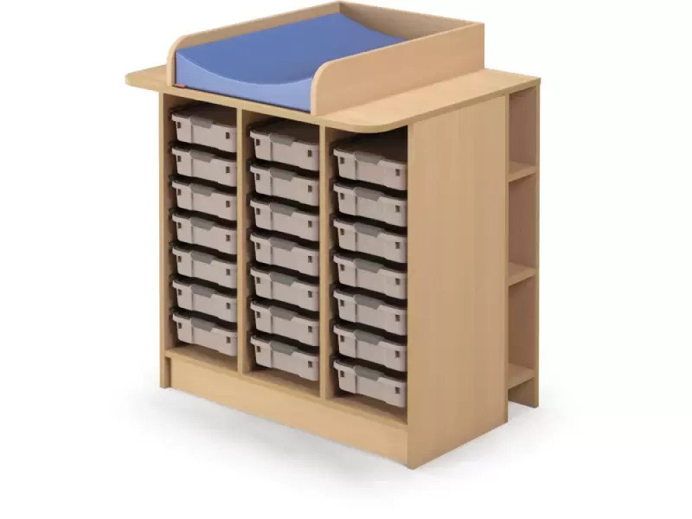 Single changing unit for plastic container