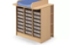 Single changing unit for plastic container