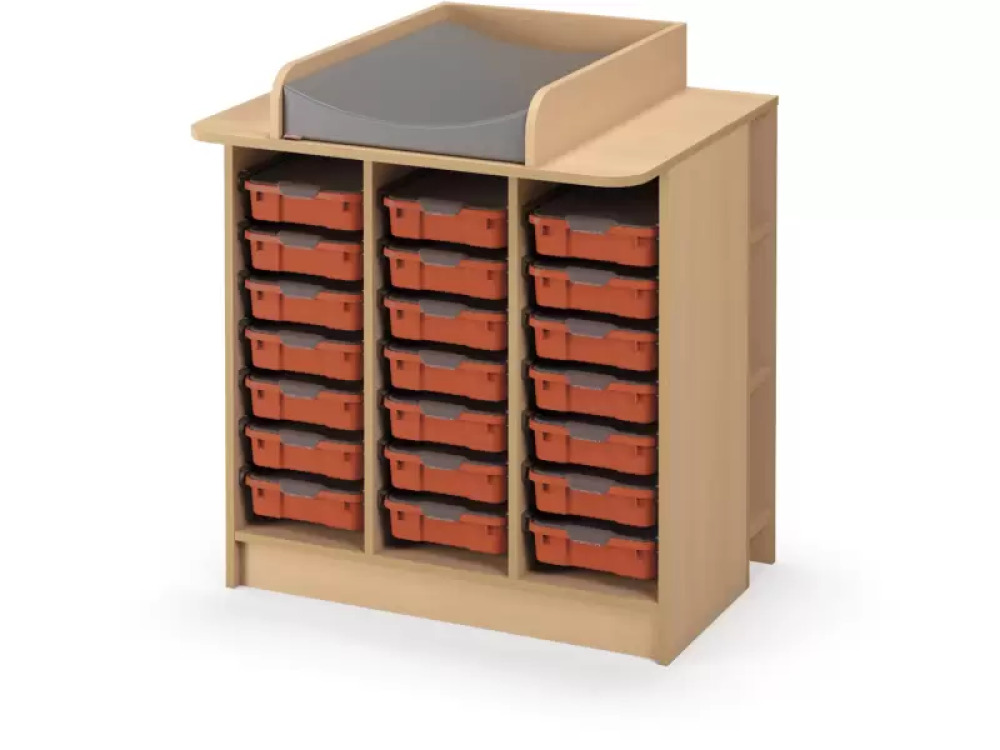 Single changing unit for plastic container