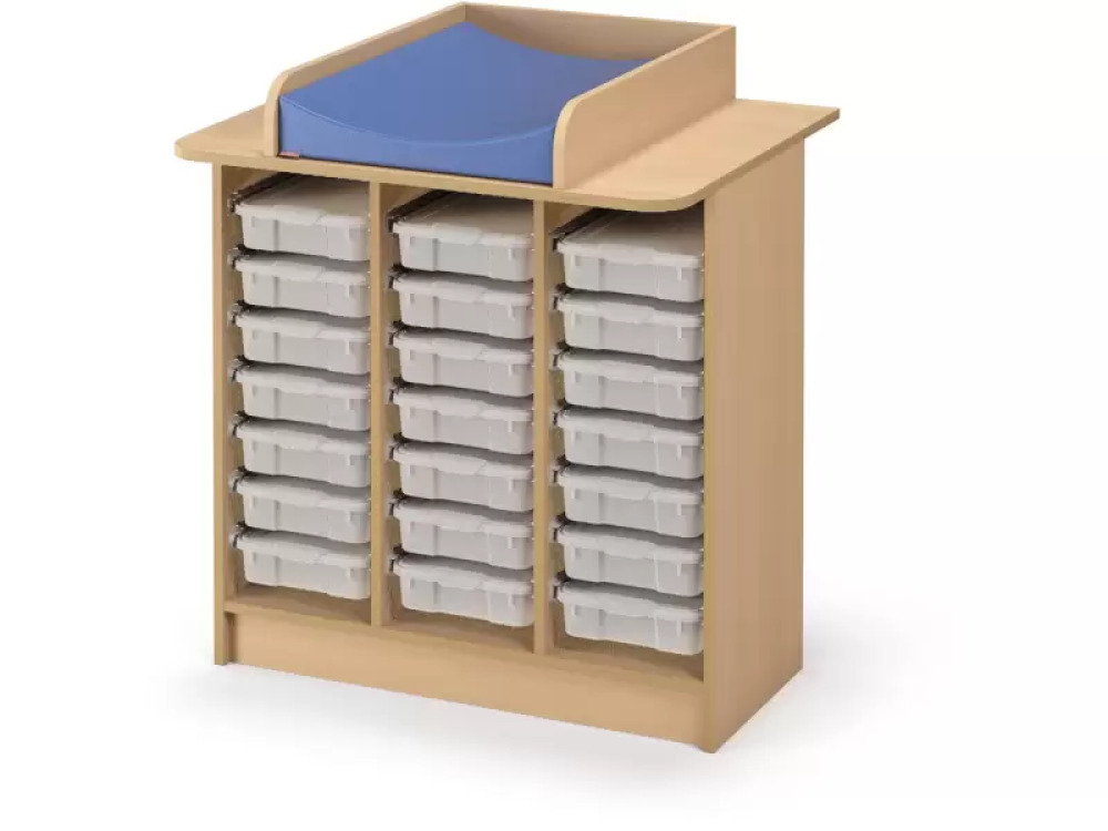 Single changing unit for plastic container