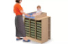 Single changing unit for plastic container