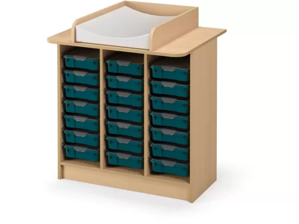 Single changing unit for plastic container