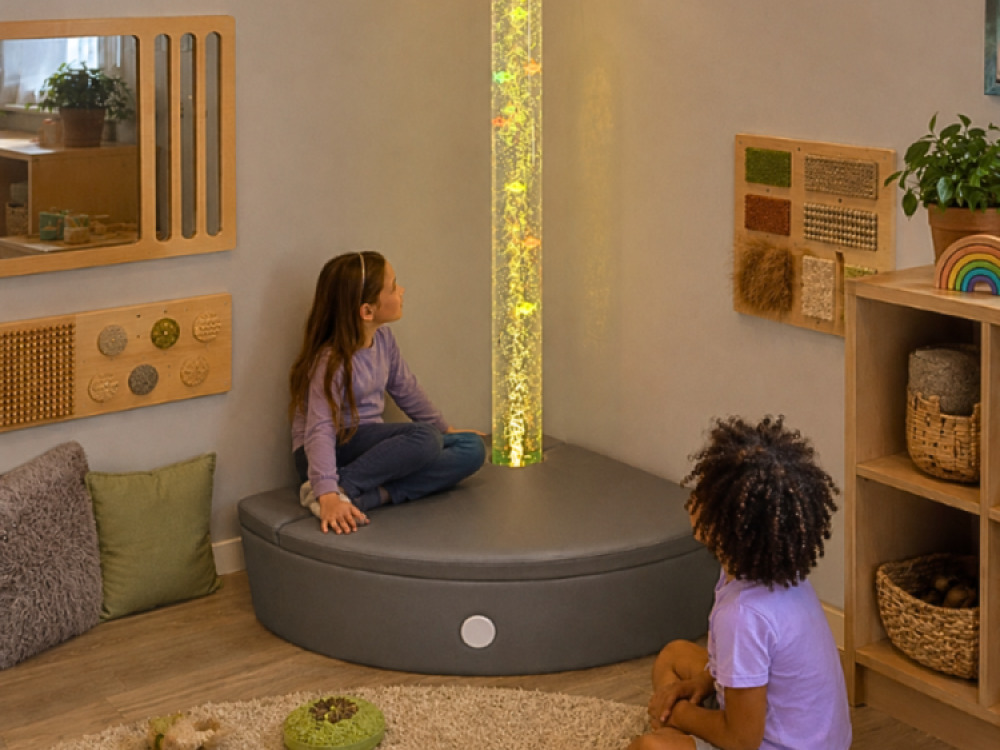 Corner Bubble Tube Kit (Incl. Large Tube, Grey Padded Surround & Bracket)