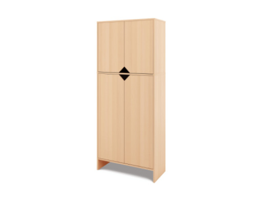 Tall Storage Unit + bottom & upper doors - Beech