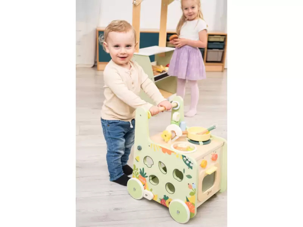 Summer kitchen. Wooden walker