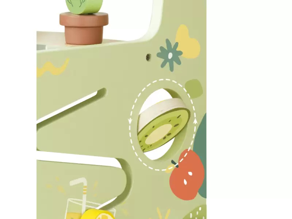 Summer kitchen. Wooden walker