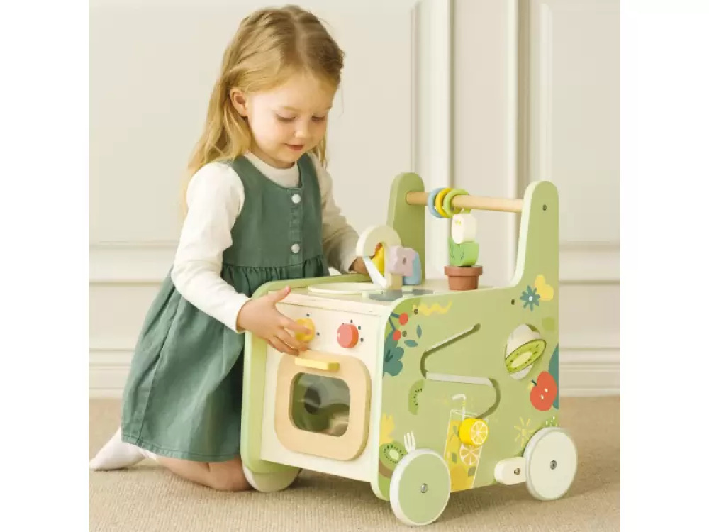 Summer kitchen. Wooden walker