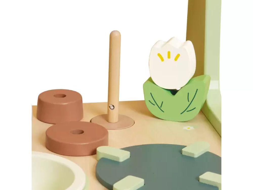 Summer kitchen. Wooden walker