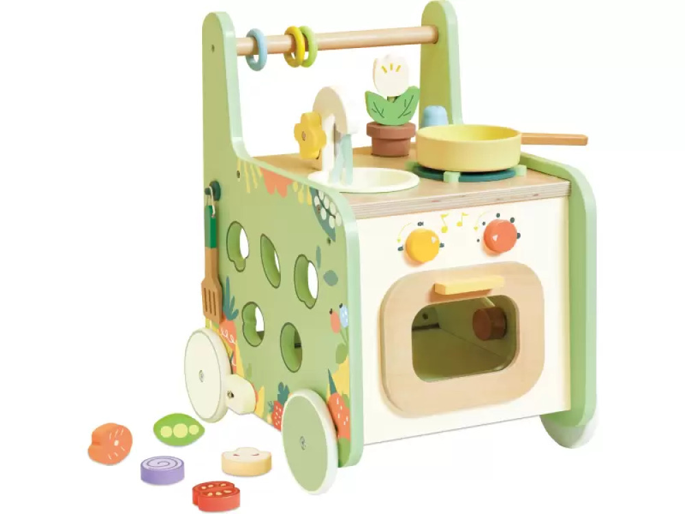 Summer kitchen. Wooden walker