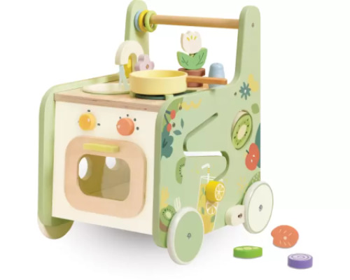 Summer kitchen. Wooden walker