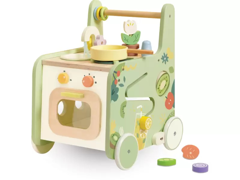 Summer kitchen. Wooden walker