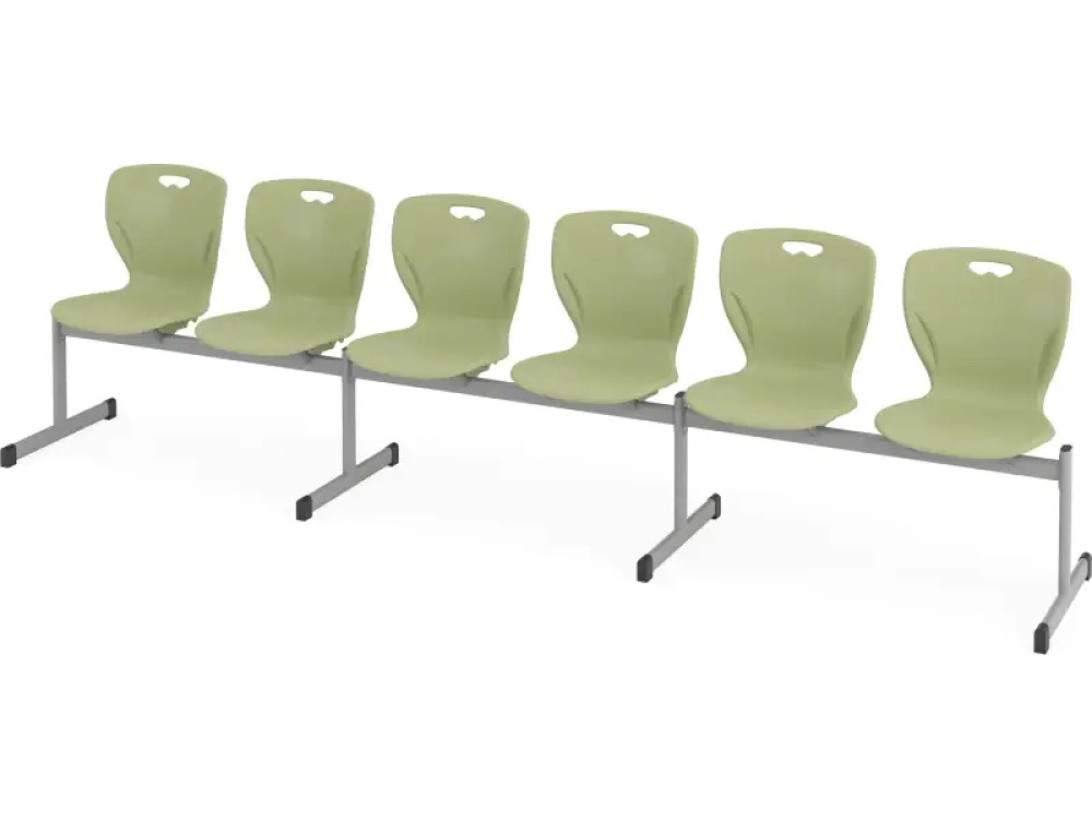 MultiSeat. 6-person cloakroom bench 6. Avocado