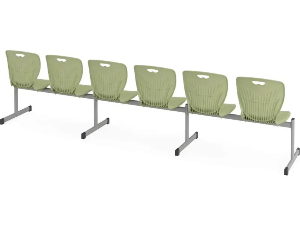MultiSeat. 6-person cloakroom bench 6. Avocado