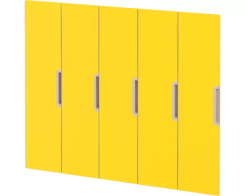 Doors with handle for cloakroom Vita 5 - Yellow