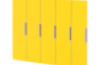 Doors with handle for cloakroom Vita 5 - Yellow