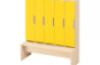 Doors with handle for cloakroom Vita 5 - Yellow