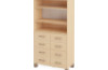 High wardrobe with shelves and drawers. Birch. Fresh Collection